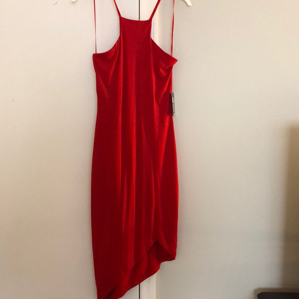 Red Asymmetrical dress